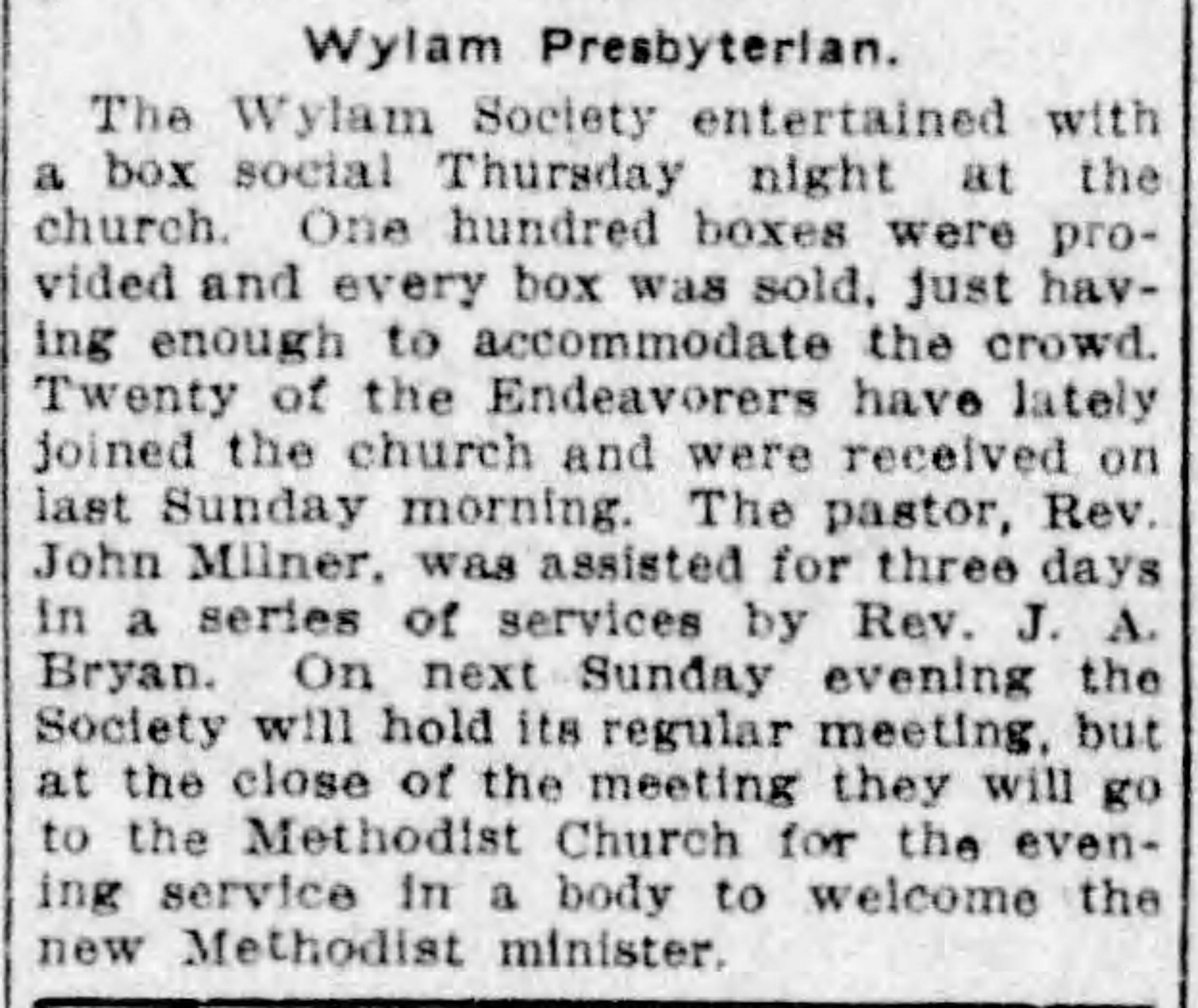 Wylam Presbyterian Church